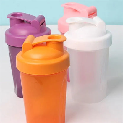 13.5 Ounce Round Protein Shaker Bottle BPA Free Plastic