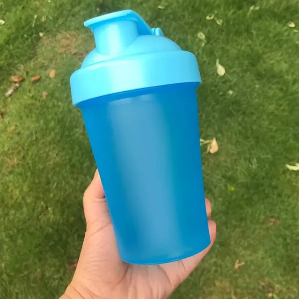 13.5 Ounce Round Protein Shaker Bottle BPA Free Plastic