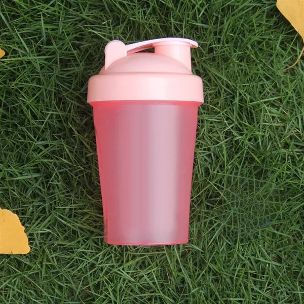 13.5 Ounce Round Protein Shaker Bottle BPA Free Plastic