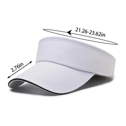 Adjustable empty top men women sport cap sun visor hat