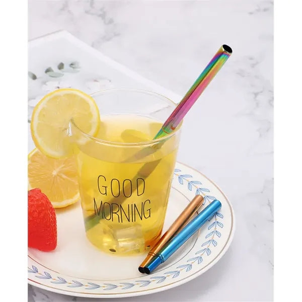 Eco Friendly Telescopic Stainless Steel Straws Kit