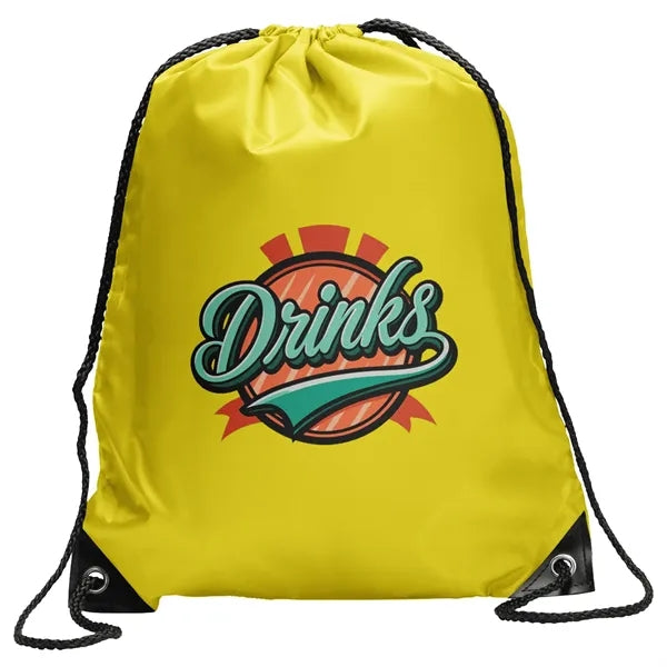 Polyester Drawstring Bag w/ Custom Logo