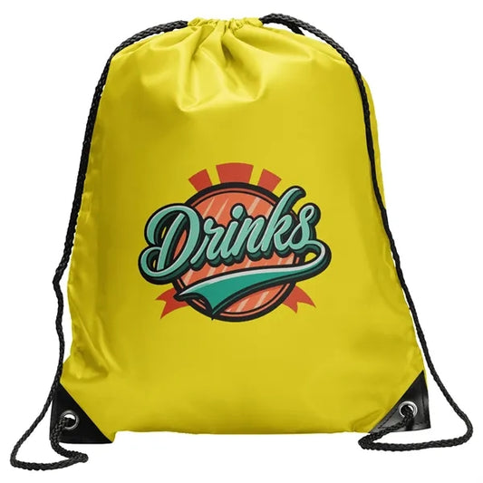 Polyester Drawstring Bag w/ Custom Logo