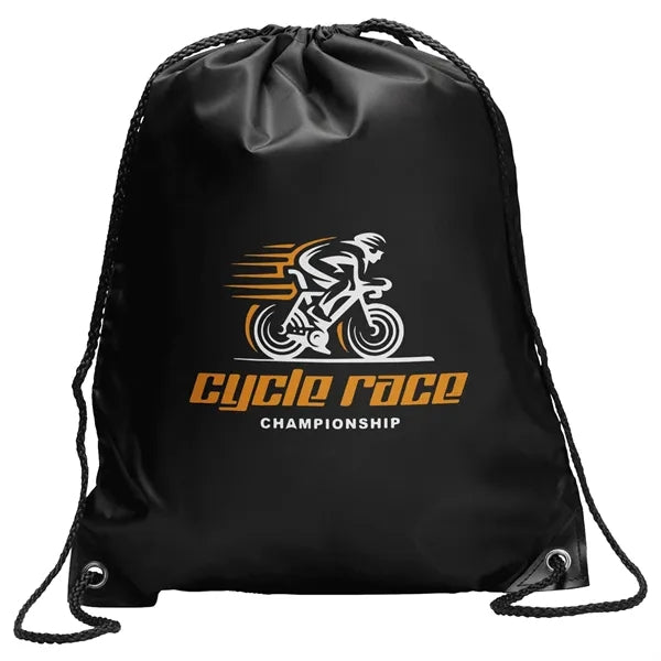 Polyester Drawstring Bag w/ Custom Logo