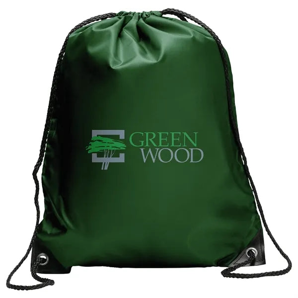 Polyester Drawstring Bag w/ Custom Logo
