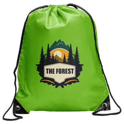 Polyester Drawstring Bag w/ Custom Logo