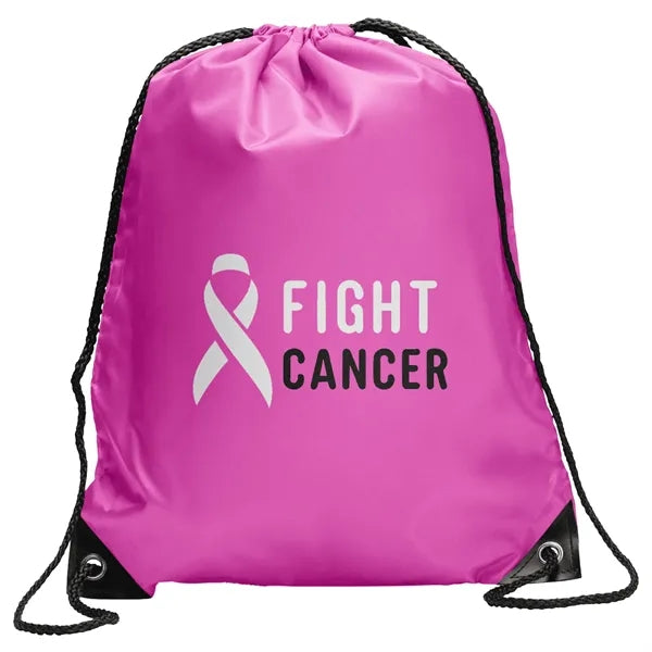 Polyester Drawstring Bag w/ Custom Logo