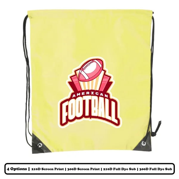 Polyester Drawstring Bag w/ Custom Logo