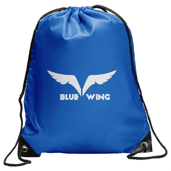 Polyester Drawstring Bag w/ Custom Logo