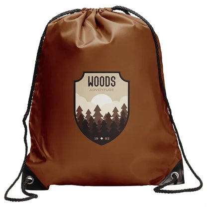Polyester Drawstring Bag w/ Custom Logo
