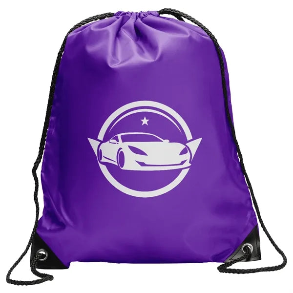 Polyester Drawstring Bag w/ Custom Logo