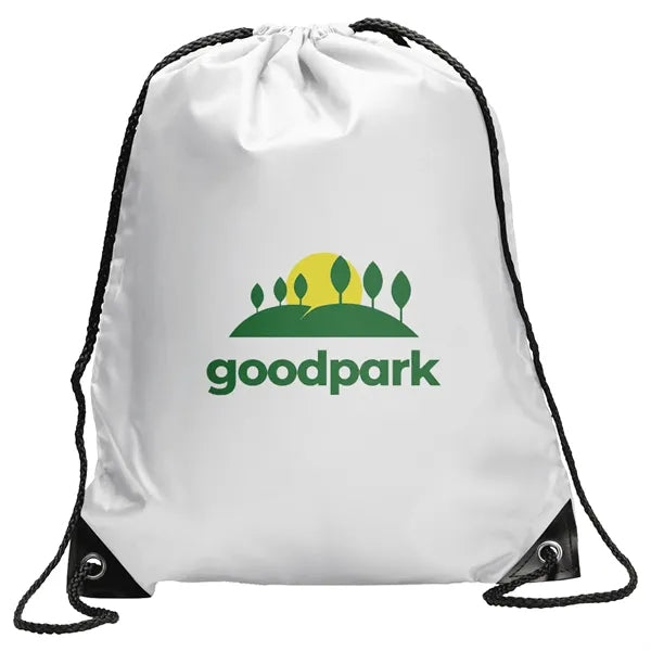 Polyester Drawstring Bag w/ Custom Logo