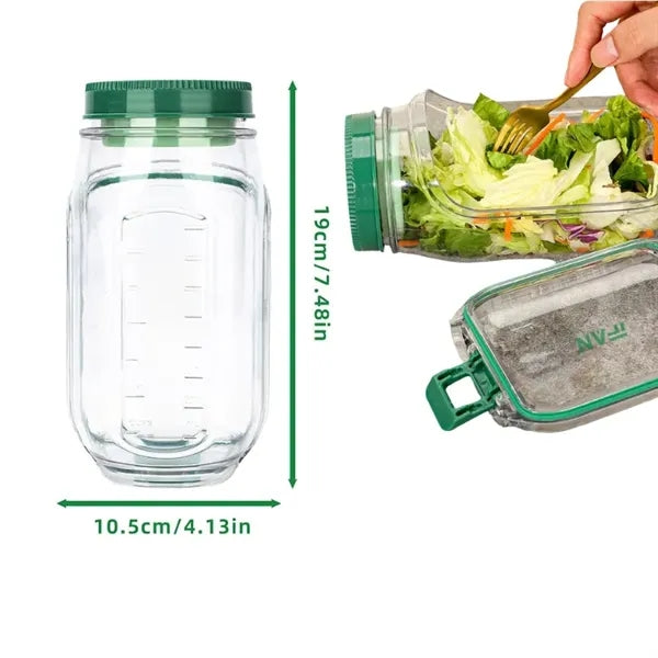 Salad Jar with Side Opening