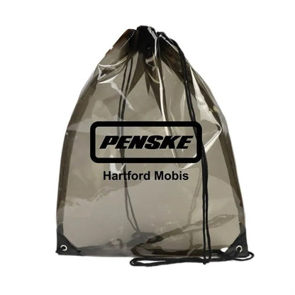 600D Polyester Clear Sling Drawstring Sports Travel Backpack