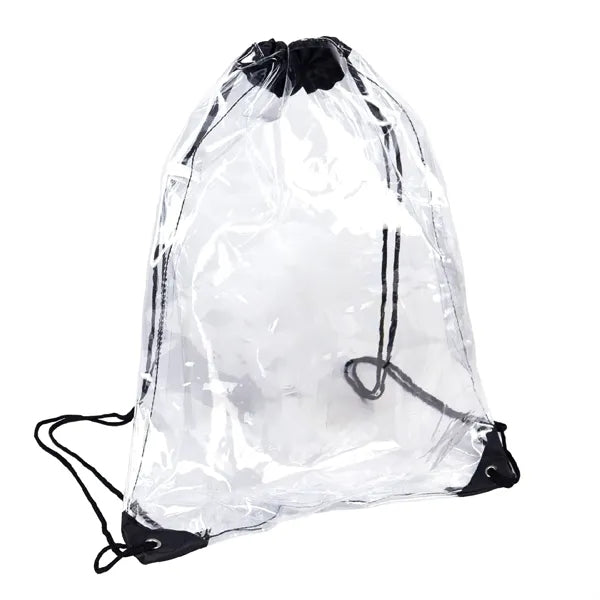 600D Polyester Clear Sling Drawstring Sports Travel Backpack