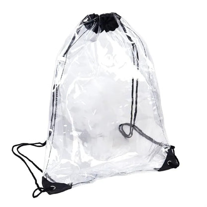 600D Polyester Clear Sling Drawstring Sports Travel Backpack