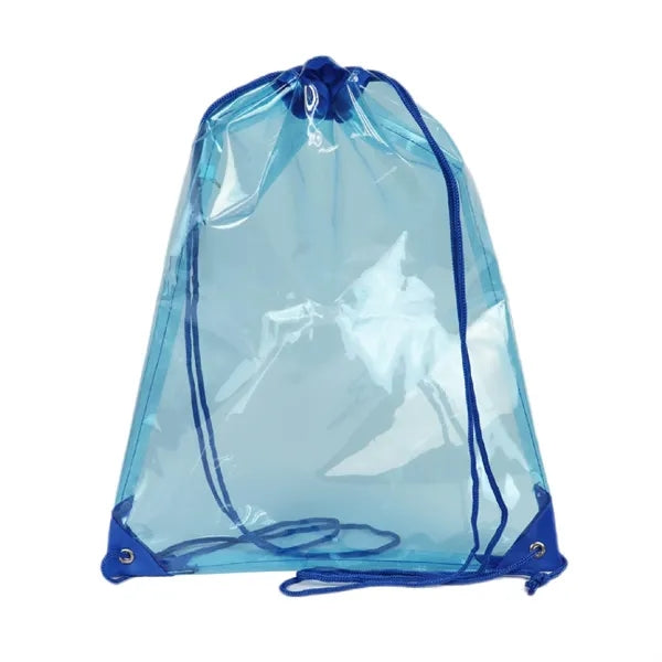 600D Polyester Clear Sling Drawstring Sports Travel Backpack