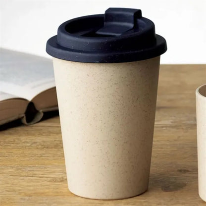 Eco-Friendly Wheat Straw Travel Mug with Lid