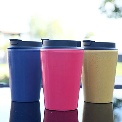 Eco-Friendly Wheat Straw Travel Mug with Lid