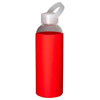 18 oz Glass Bottle With Color Silicone Sleeve