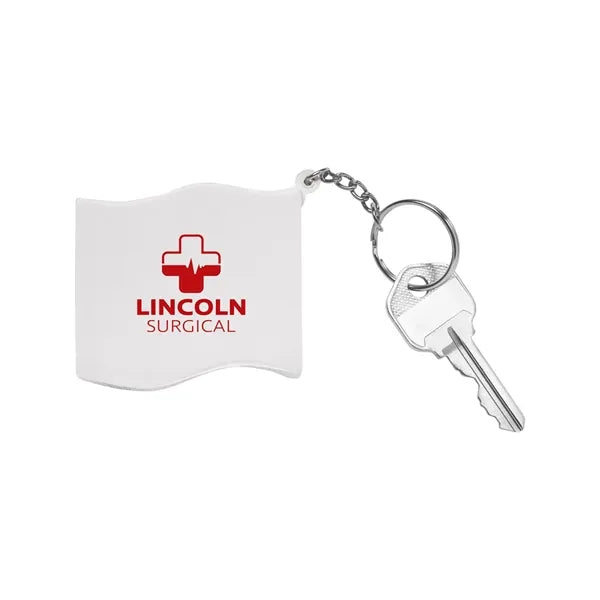 Patriotic American Flag Shape Stress Ball Keychain