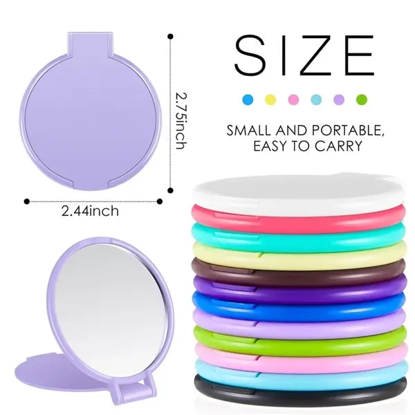 Portable Folding Round Compact Mirrors