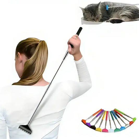 Portable Extendable Back Scratcher with Rubber Handle