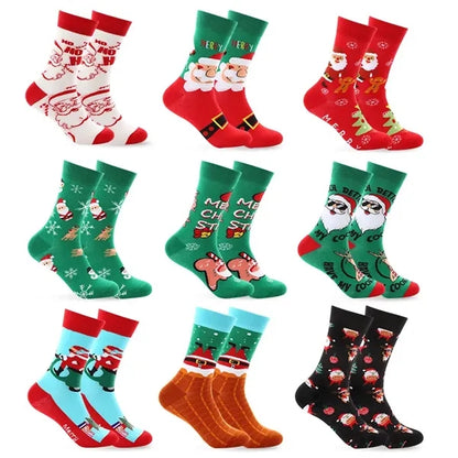 Christmas Crew Socks Cotton