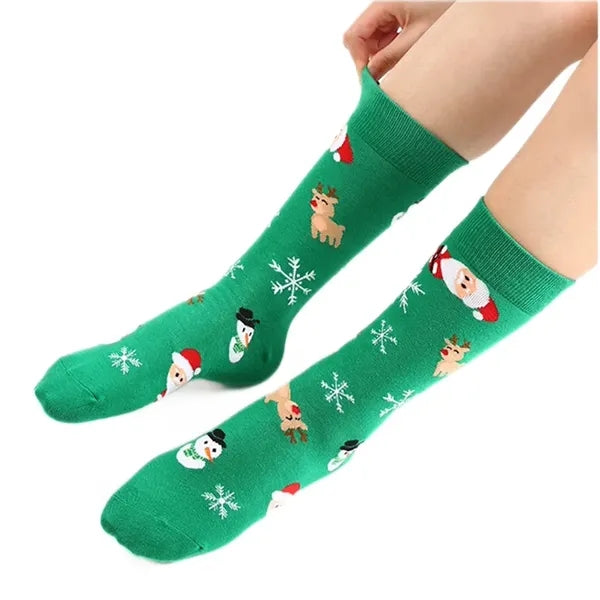 Christmas Crew Socks Cotton