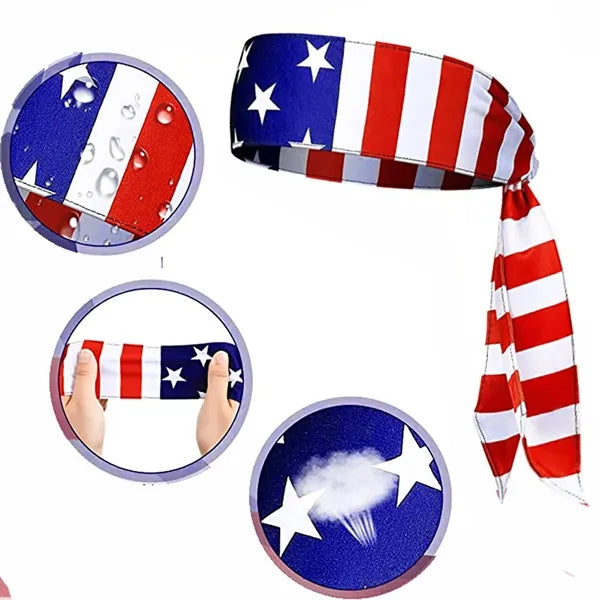 American Flag Headband Patriotic Sports Bandana