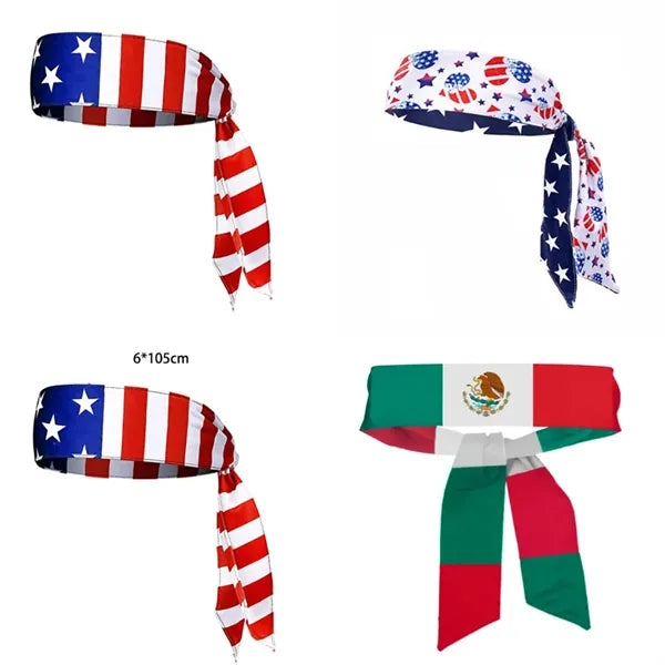 American Flag Headband Patriotic Sports Bandana