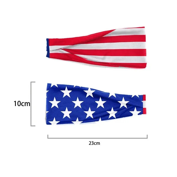 American Flag Headband Patriotic Sports Bandana