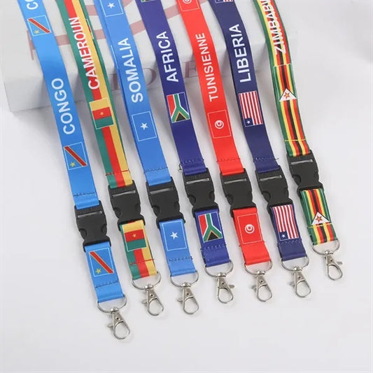 Soccer Themed Phone Lanyard Custom World Cup Neck Strap