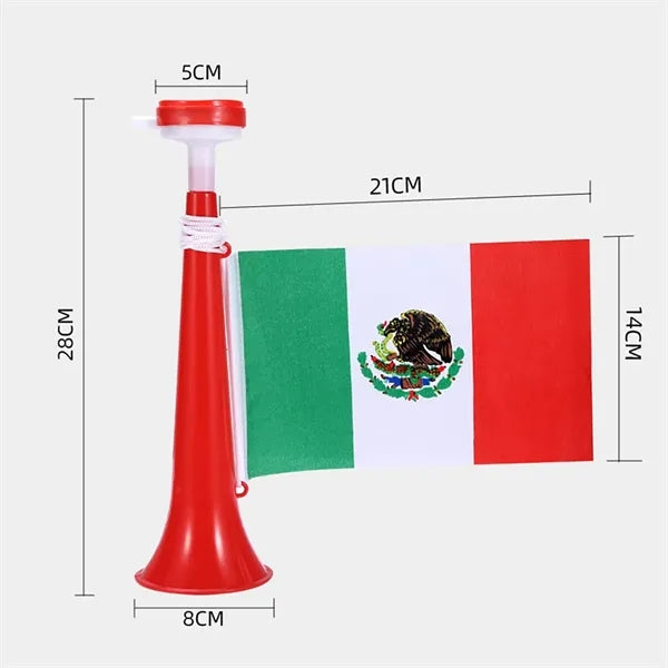 Vuvuzela Horn Cheering Flag Custom Fan Set