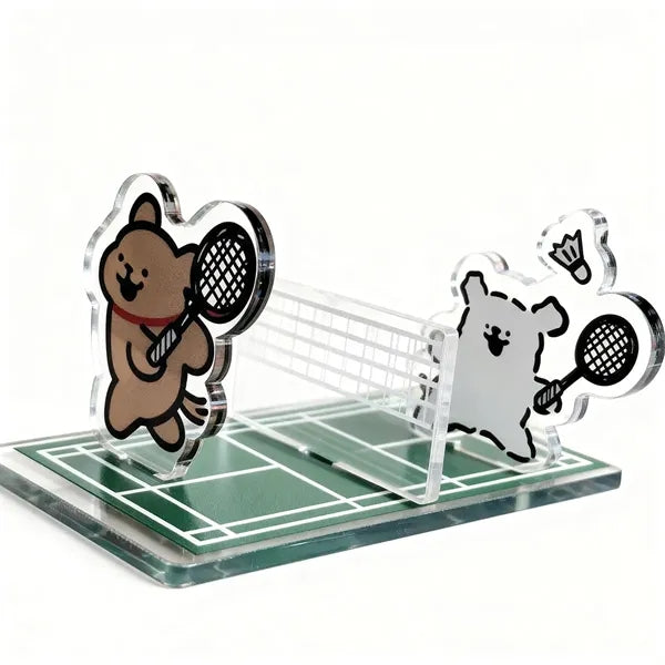 Acrylic Sports Phone Stand - Badminton Tennis Table Tennis