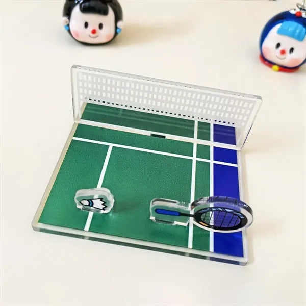 Acrylic Sports Phone Stand - Badminton Tennis Table Tennis