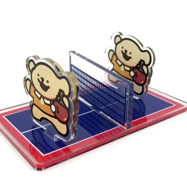 Acrylic Sports Phone Stand - Badminton Tennis Table Tennis