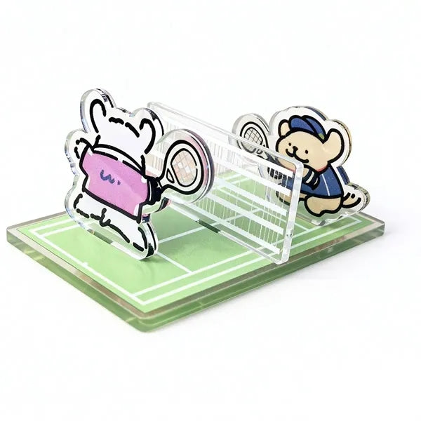 Acrylic Sports Phone Stand - Badminton Tennis Table Tennis