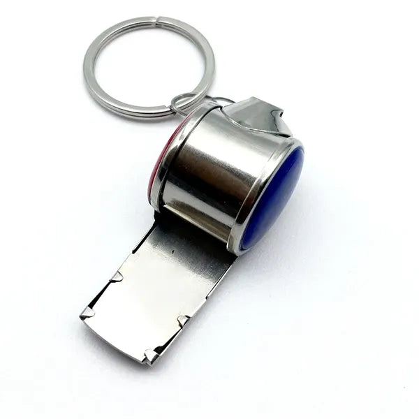 Soccer Team Whistle Keychain Metal Fan Accessory Gift
