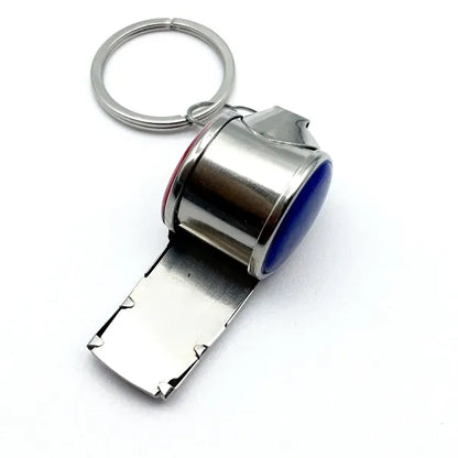 Soccer Team Whistle Keychain Metal Fan Accessory Gift