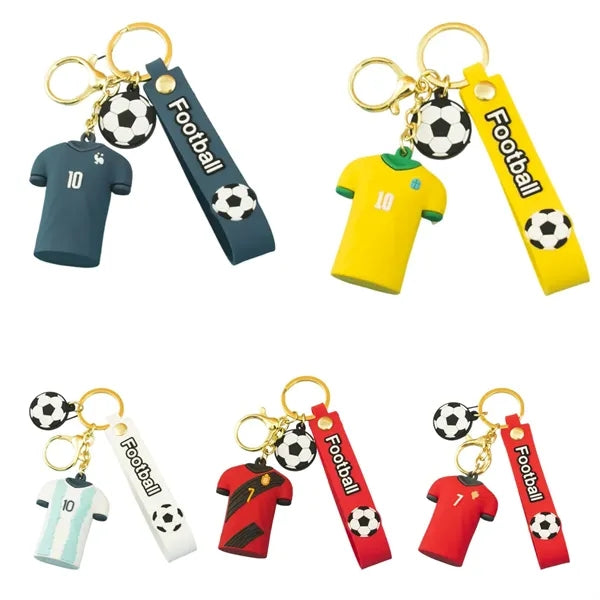 PVC Soccer Keychain - Sports Ball Charm Bag Decor