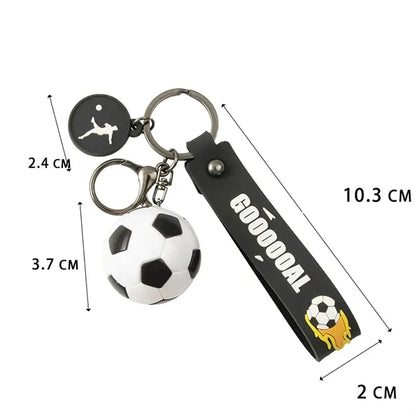 PVC Soccer Keychain - Sports Ball Charm Bag Decor