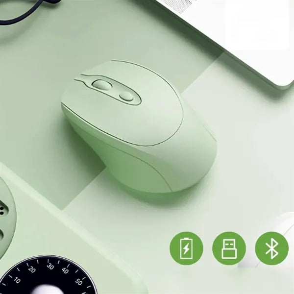 Silent Dual Mode Wireless Mouse 2.4G Rechargeable USB
