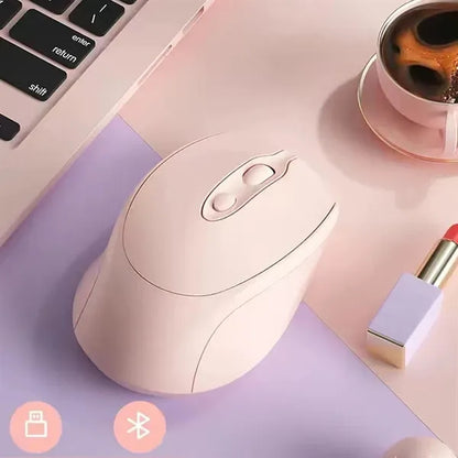 Silent Dual Mode Wireless Mouse 2.4G Rechargeable USB