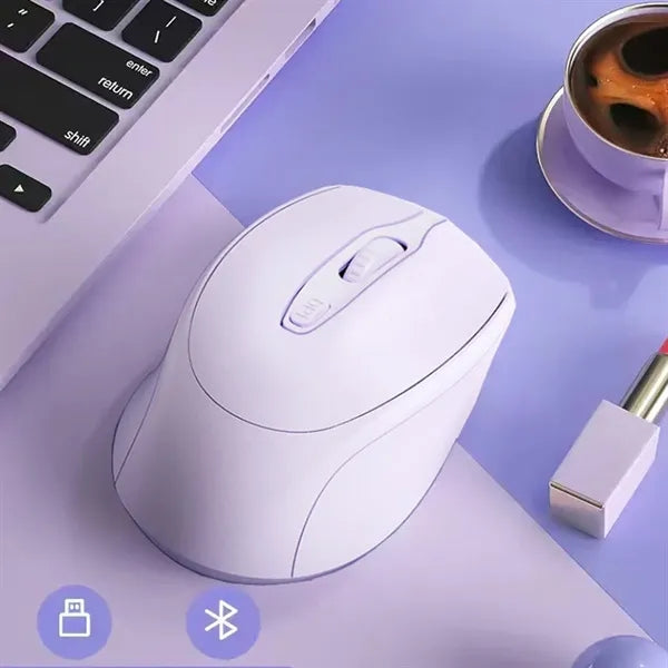 Silent Dual Mode Wireless Mouse 2.4G Rechargeable USB