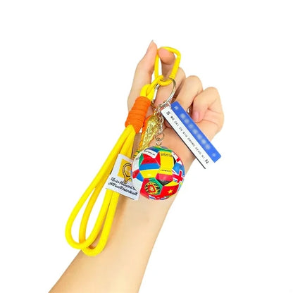 World Cup Keychain Set - Soccer Ball Trophy Backpack Charm