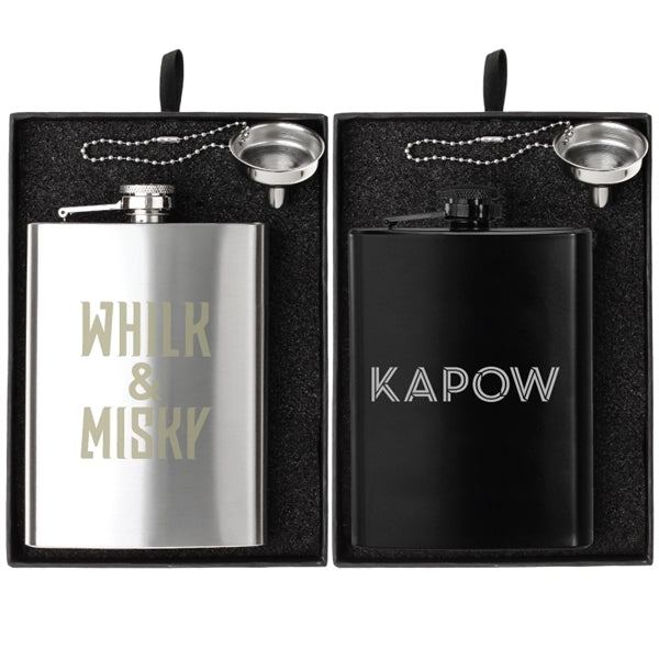 Oakhurst 8 oz. Flask and Funnel Gift Set