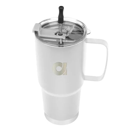 30 Oz. Lisbon Stainless Steel Tumbler With Straw