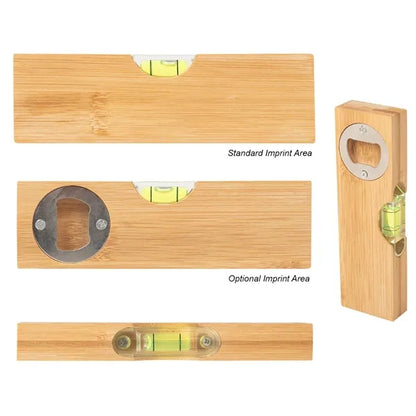 Bamboo Level With Bottle Opener
