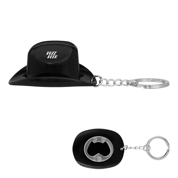 Cowboy Hat Bottle Opener Keychain